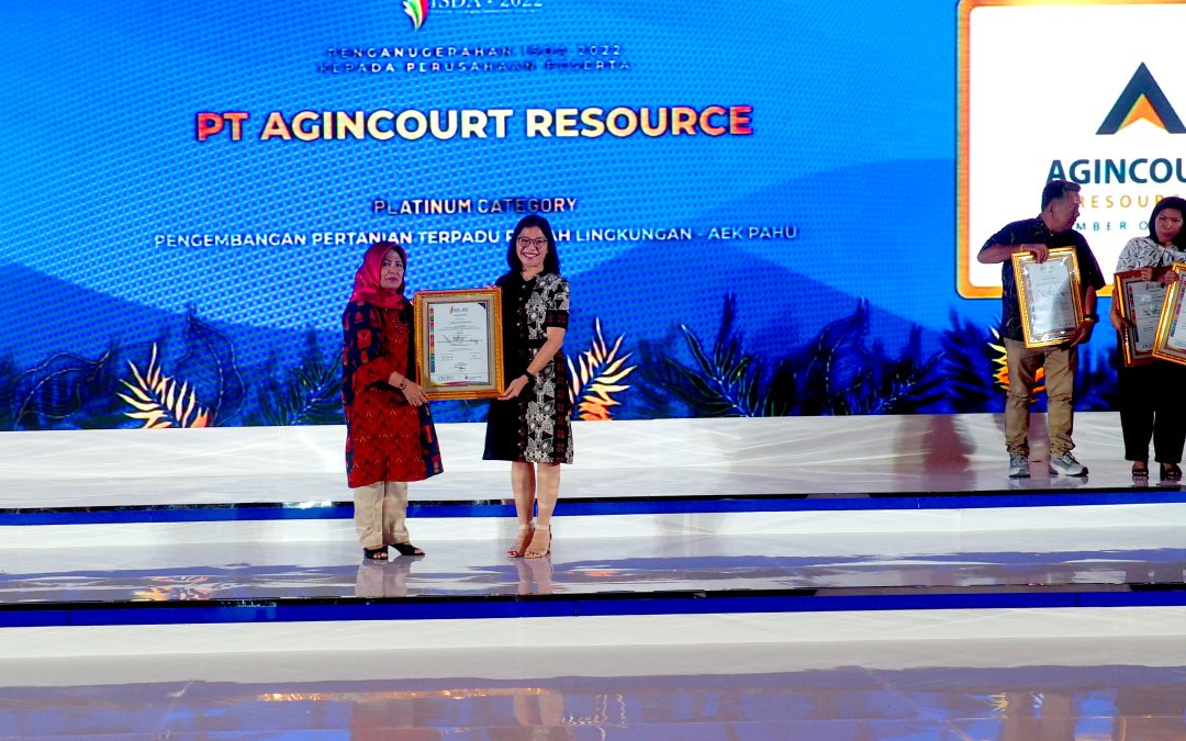 Platinum Award for Aek Pahu's Green Agriculture Development. on Indonesian Sustainable Development Goals Award (ISDA) 2022