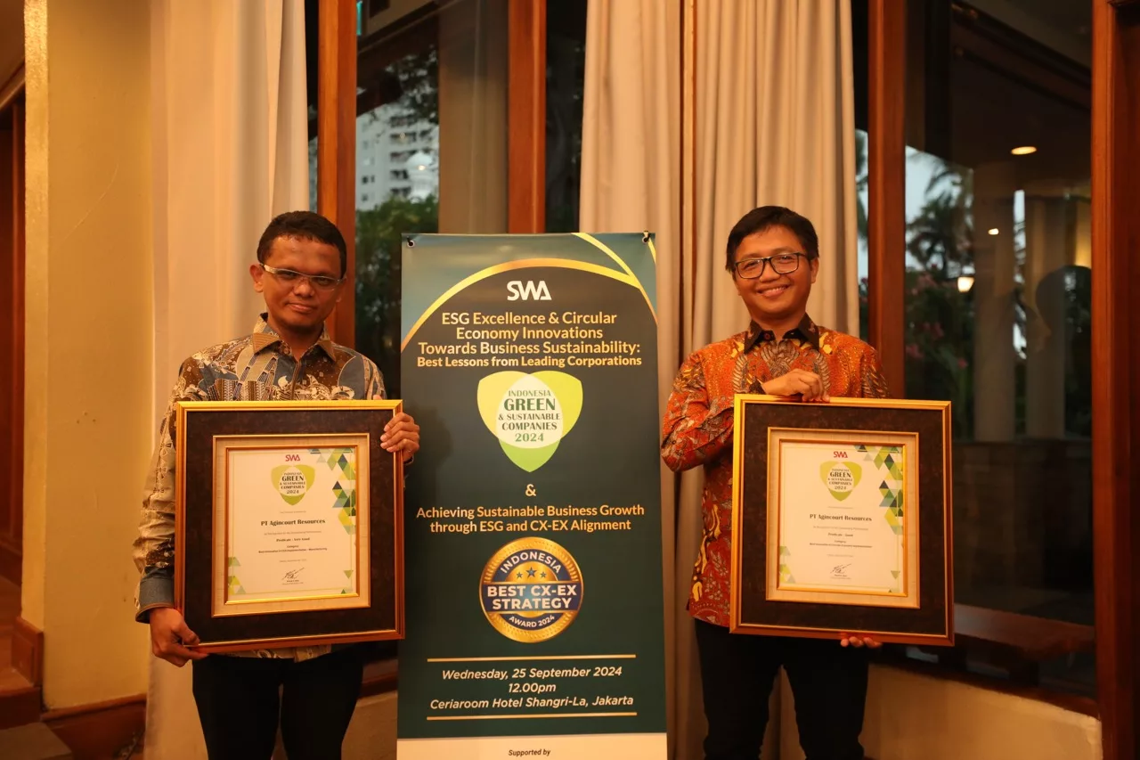 Indonesia Green and Sustainable Companies 2024 Agincourt Resources' Commitment to Sustainability Earned Two Prestigious Awards Komitmen Keberlanjutan Agincourt Resources Bawa Pulang Dua Penghargaan