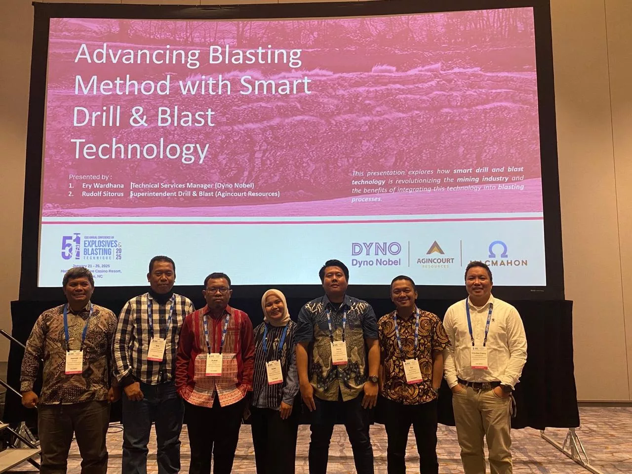 Smart Blasting Technology Innovation at Martabe Gold Mine Recognized as Best Paper at ISEE Conference in the United States 