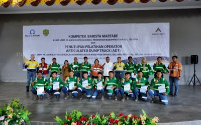 Meracik Keterampilan, Menumbuhkan Peluang Penutupan Pelatihan ADT dan Kompetisi Barista Martabe 2025